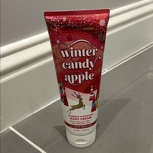 Bath & Body Works Winter Candy Apple Body Cream - Red and White